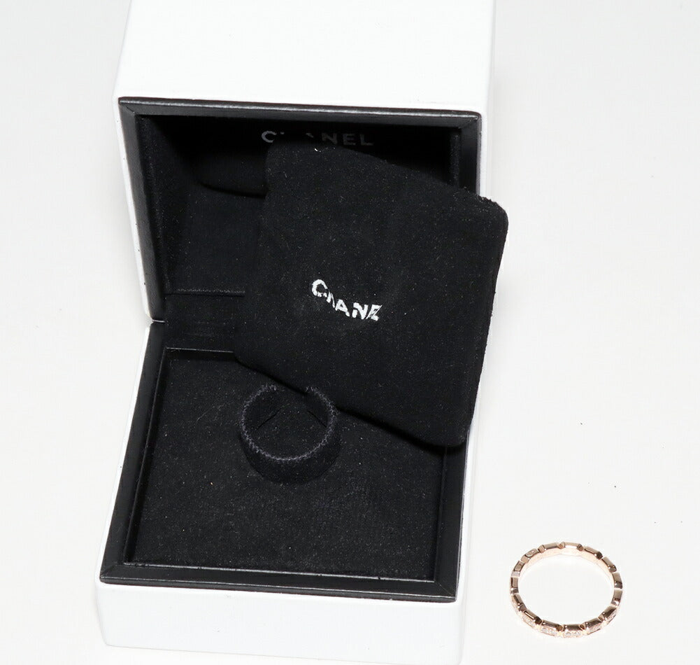 Top Quality Chanel K18PG Diamond Ring Full J4134