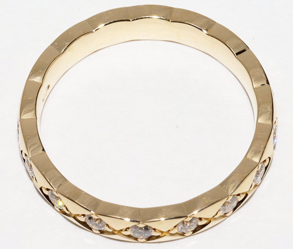 Top Quality Chanel K18YG Diamond Coco Crush Ring Mini