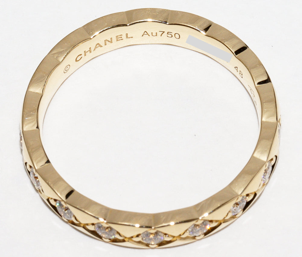 Top Quality Chanel K18YG Diamond Coco Crush Ring Mini