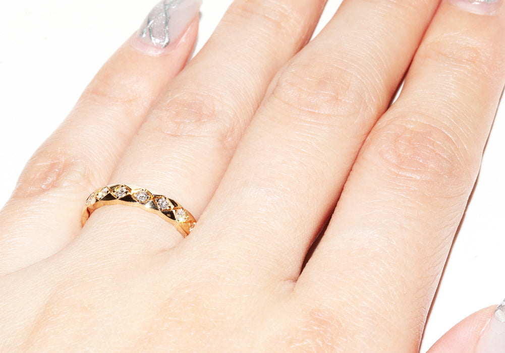 Top Quality Chanel K18YG Diamond Coco Crush Ring Mini