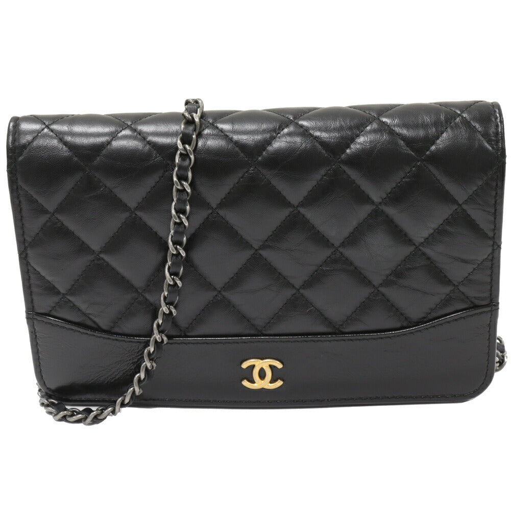 Top Quality Chanel Chain Shoulder Bag Black Silver A84389