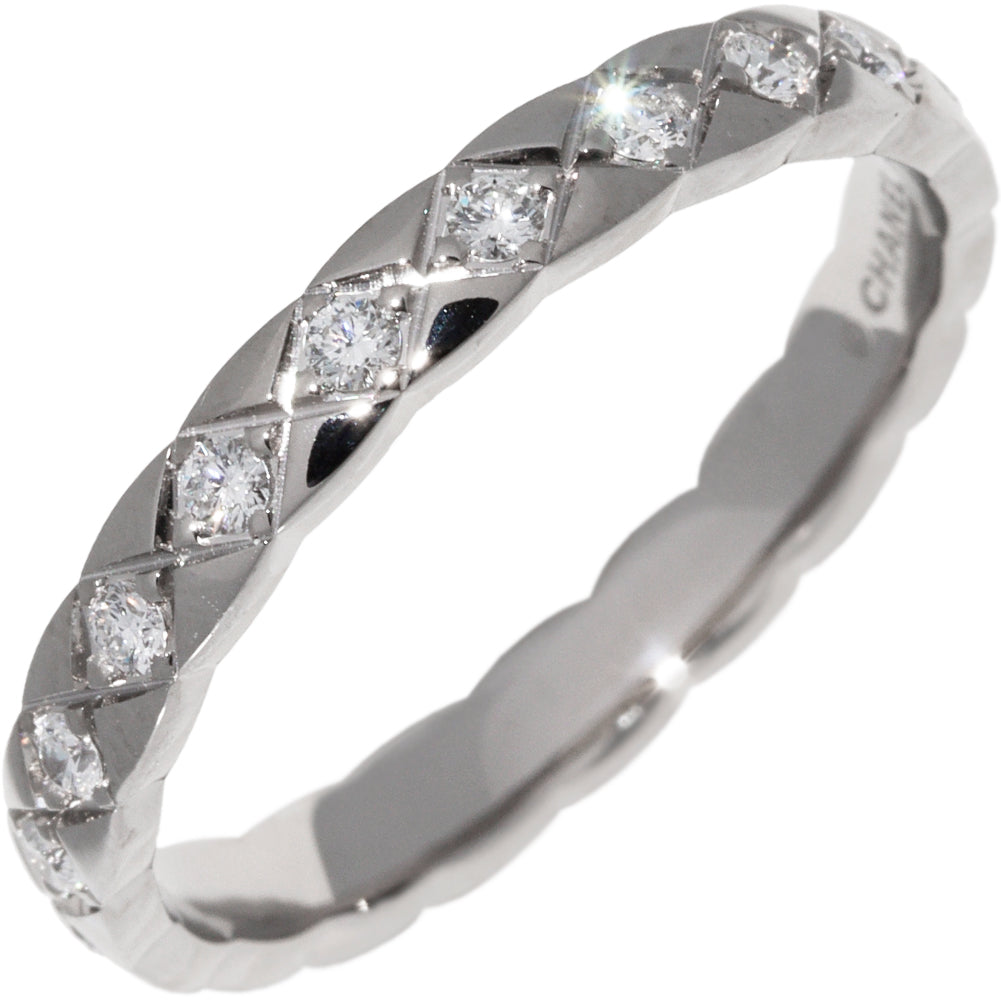 Top Quality Chanel K18WG Diamond Coco Crush Ring Mini Model J11871