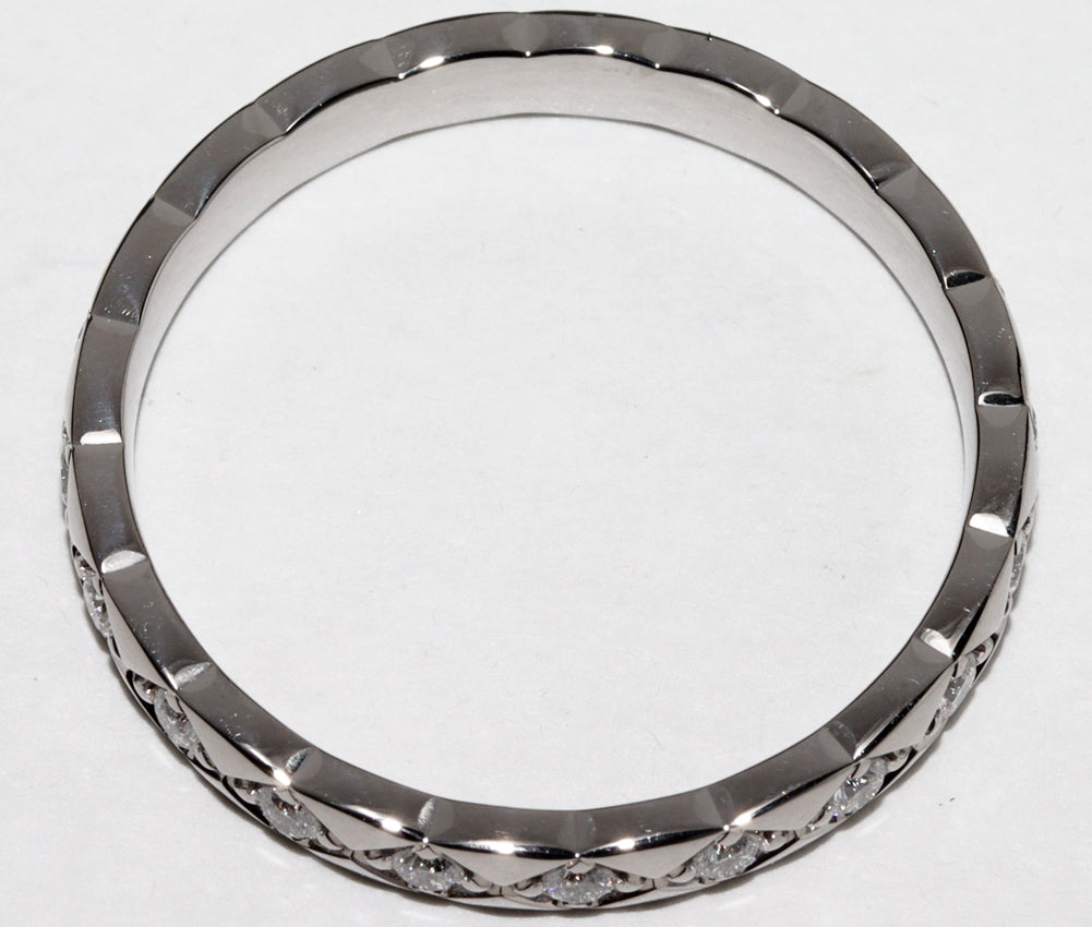 Top Quality Chanel K18WG Diamond Coco Crush Ring Mini Model J11871