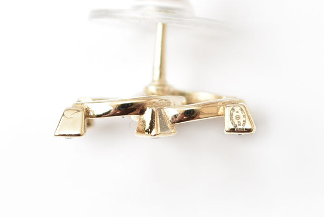 Top Quality Chanel Gold CC Mark Rhinestone Earrings