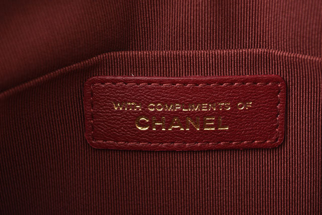 Top Quality Chanel Red Velvet Clutch Bag/Flat Pouch