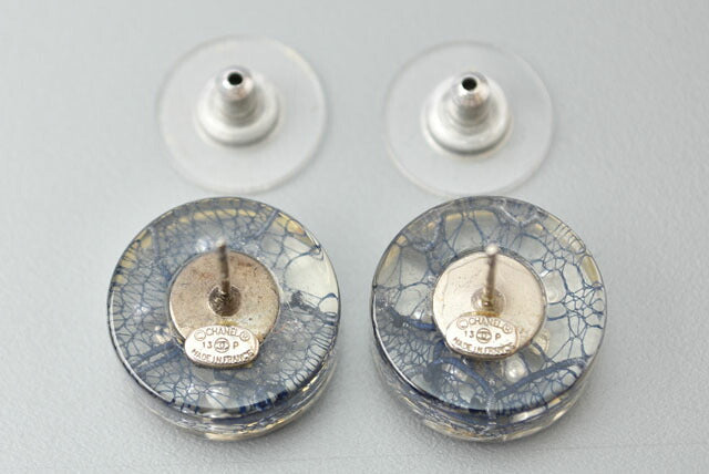 Top Quality Chanel CC Circle Rhinestone Pearl Earrings