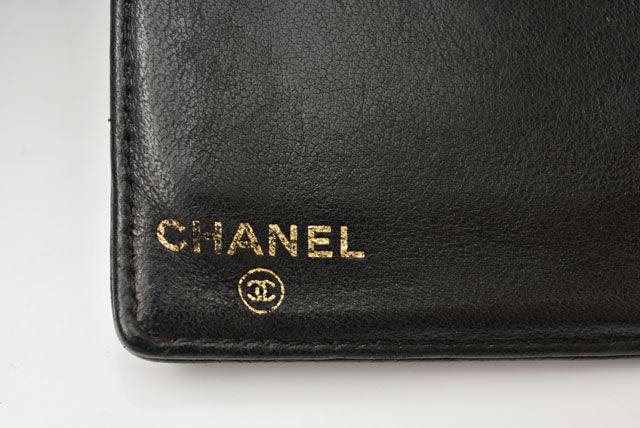 Top Quality Chanel Caviar Skin Vintage Wallet Black