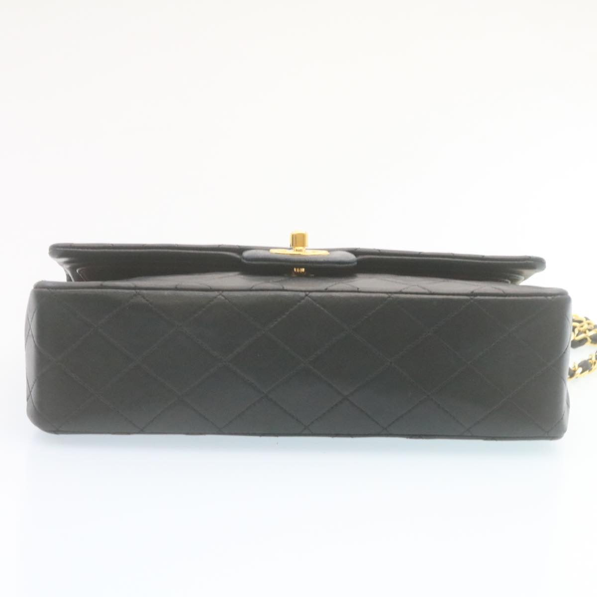 Top Quality Chanel Classic Matelasse 25 Chain New Shoulder Bag Lamb Skin Black Auth 27848A