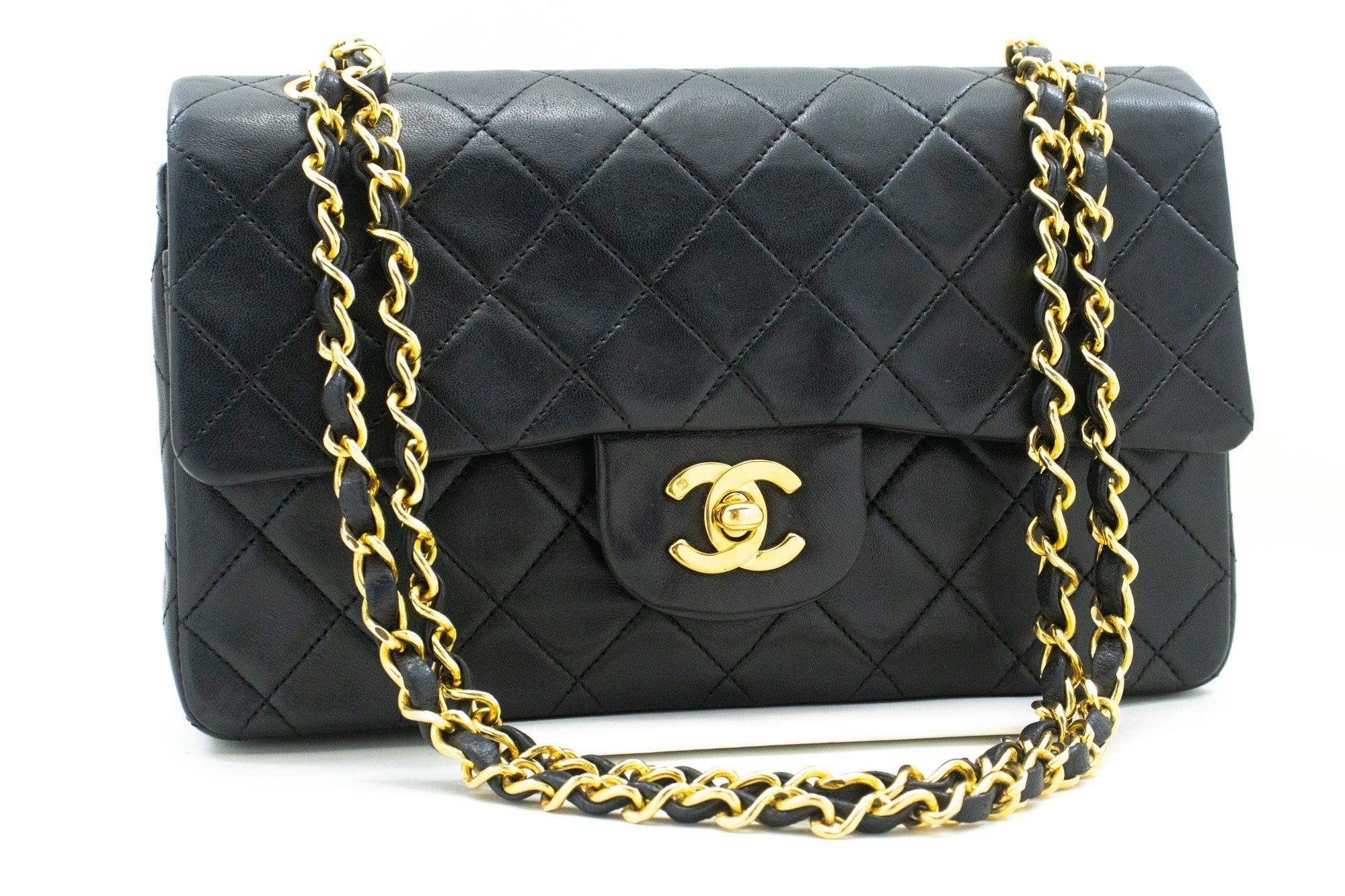 Top Quality Chanel Classic Double New 9 Chain Shoulder Bag Black Lambskin