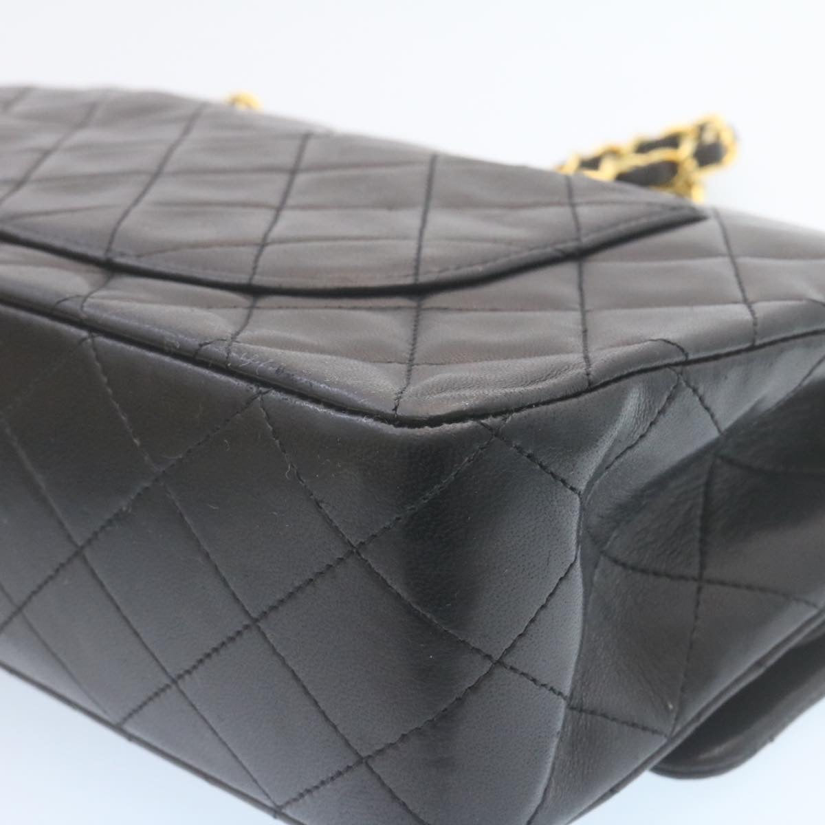 Top Quality Chanel Classic Matelasse 25 Chain New Shoulder Bag Lamb Skin Black Auth 29001A