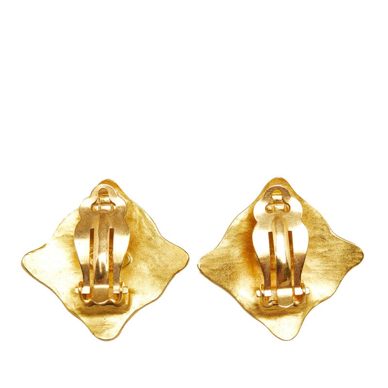 Top Quality Chanel Cocomark Striped Earrings Gold Ladies Chanel