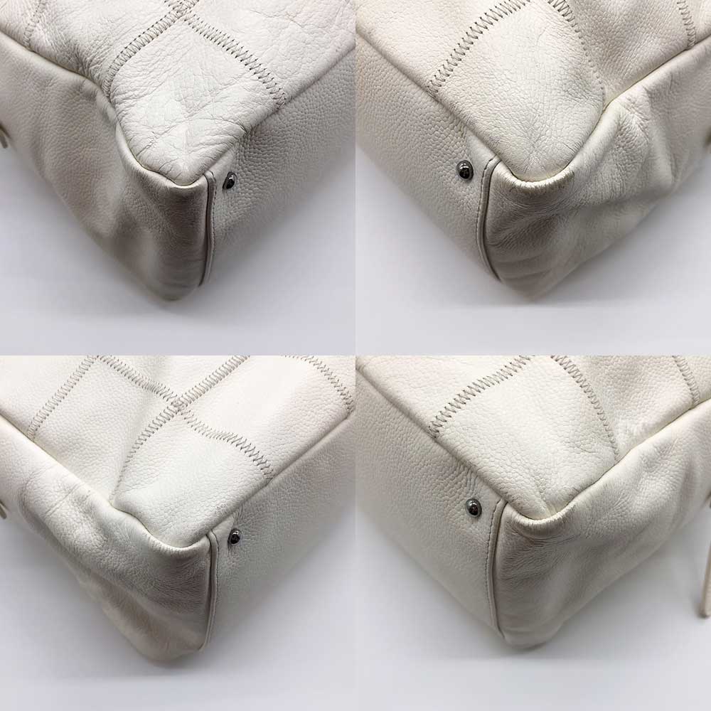 Top Quality Chanel Leather Boston Bag White Chocolate Bar