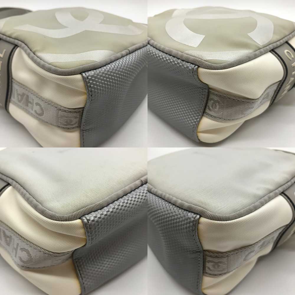 Top Quality Chanel Nylon Sports Line Shoulder Bag White Ivory