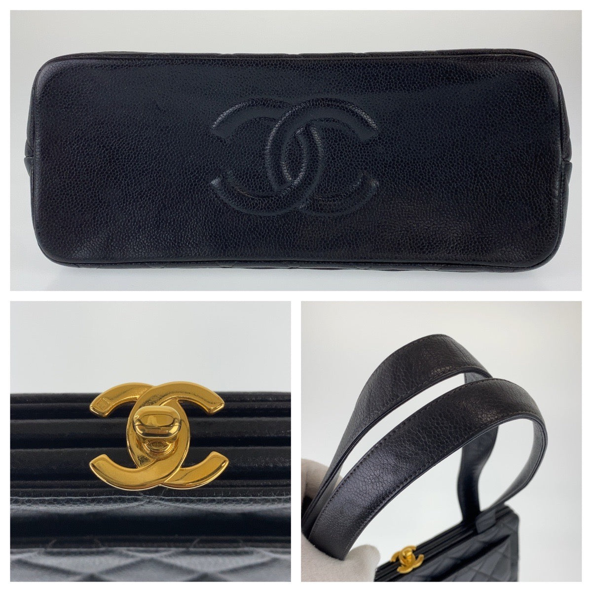 Top Quality Chanel Vintage Caviar Skin Tote Bag