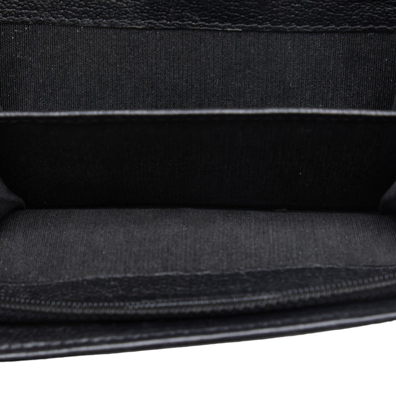 Top Quality Chanel CAMERIA COCOMARK Folding Wallet Black Leather CHANEL