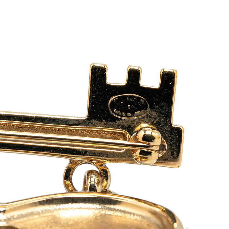 Top Quality Chanel Coco Mark Heart Key Motif Rhinestone Brooch