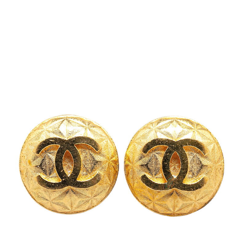 Top Quality Chanel Vintage Matelasse Coco Mark Earrings