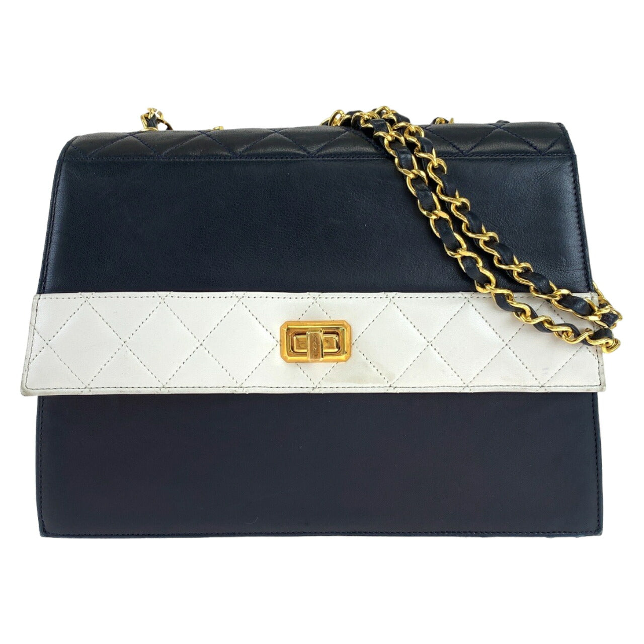 Top Quality Chanel Vintage 2.55 Lambskin Turnlock Shoulder Bag