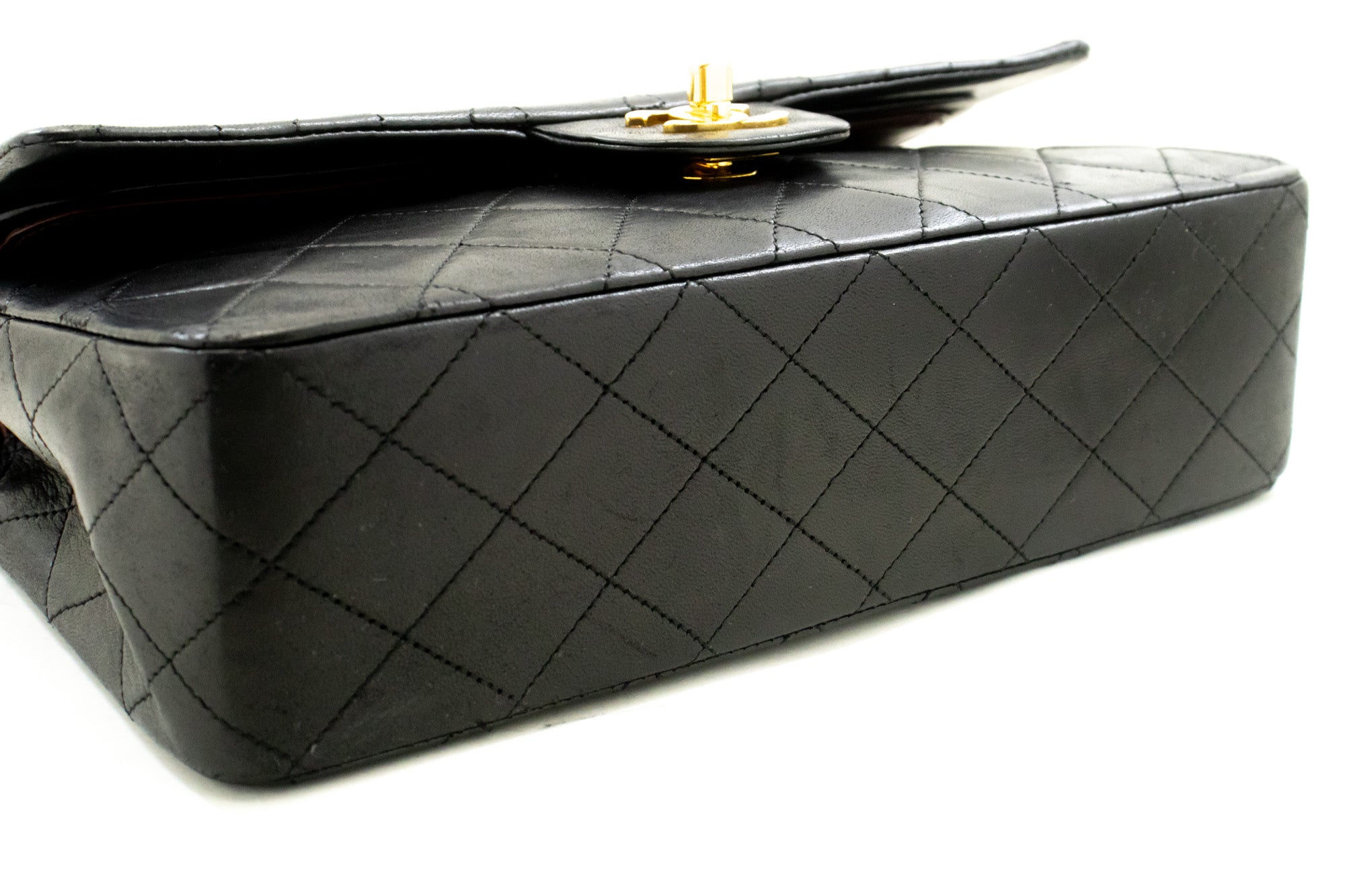Top Quality Chanel Classic Double New 10 Chain Shoulder Bag Black Lambskin