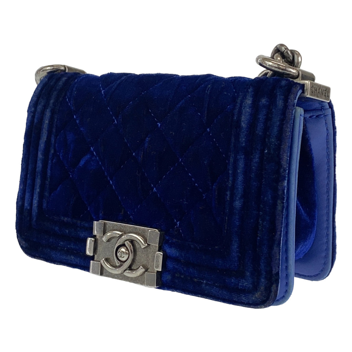 Top Quality Chanel Mini Boy Matelasse Velour Leather Bag