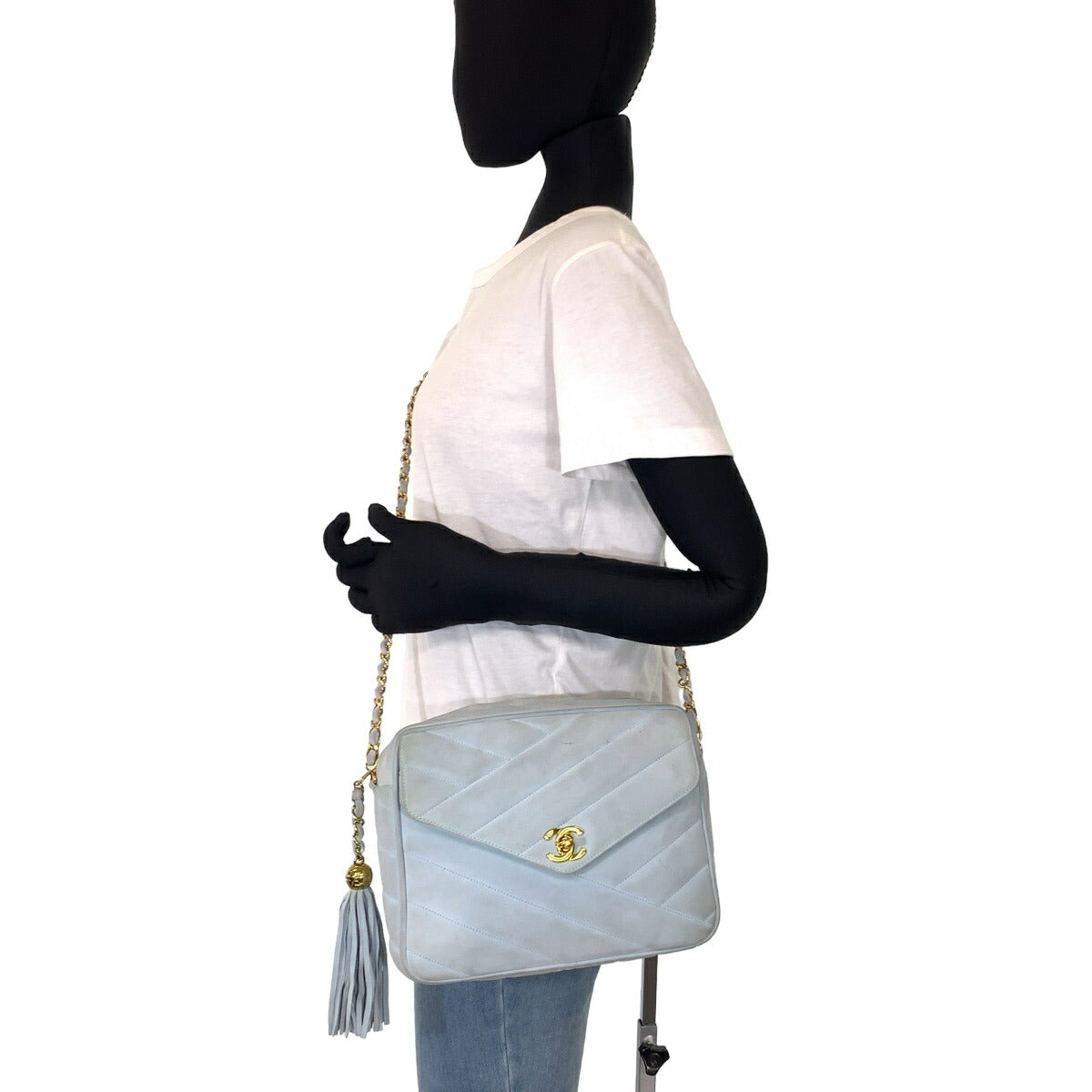 Top Quality Chanel Vintage Suede Fringe Crossbody Bag