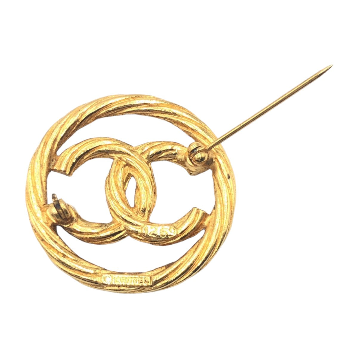 Top Quality Chanel Vintage Gold Metal Brooch