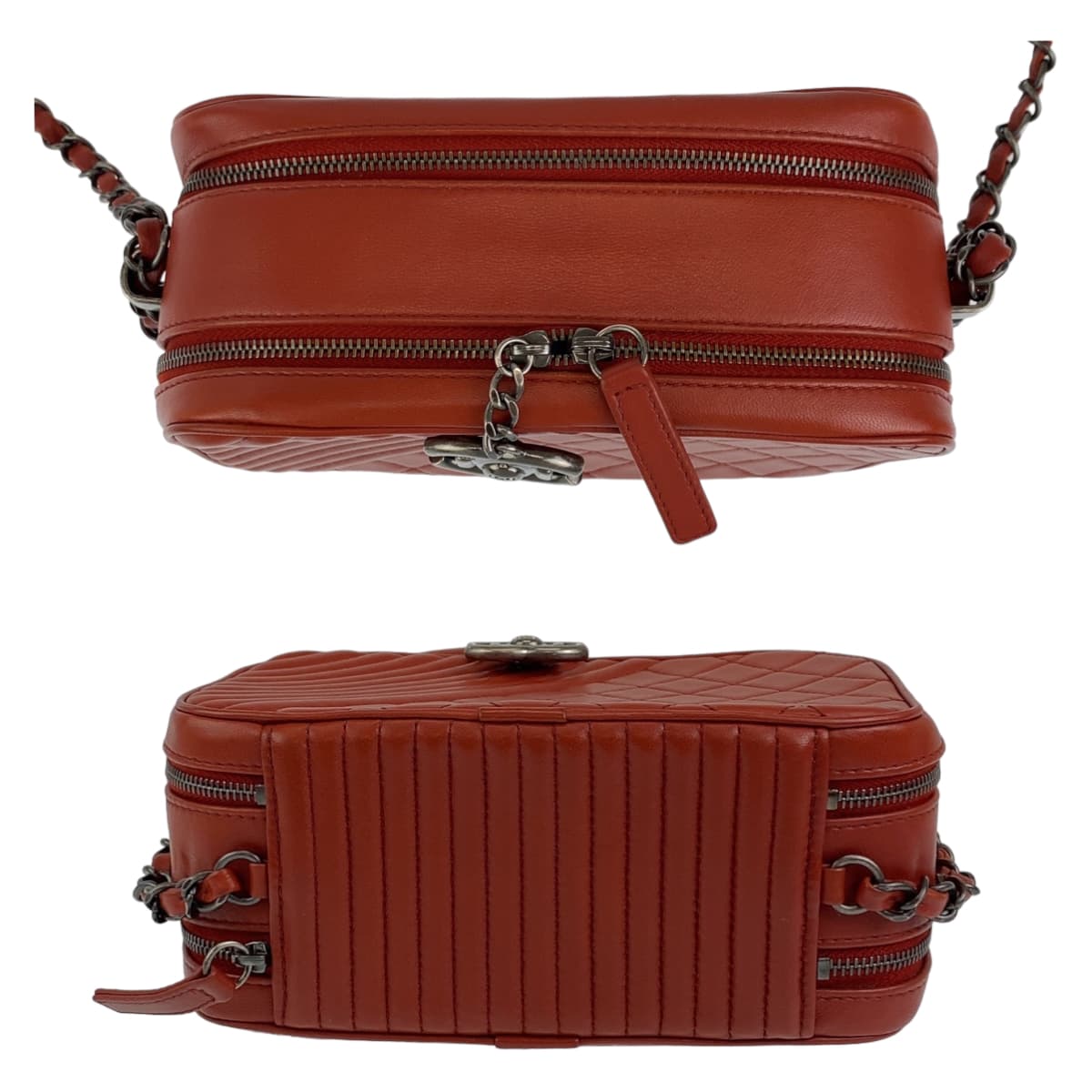Top Quality Chanel Boy Camera Bag Red Lambskin