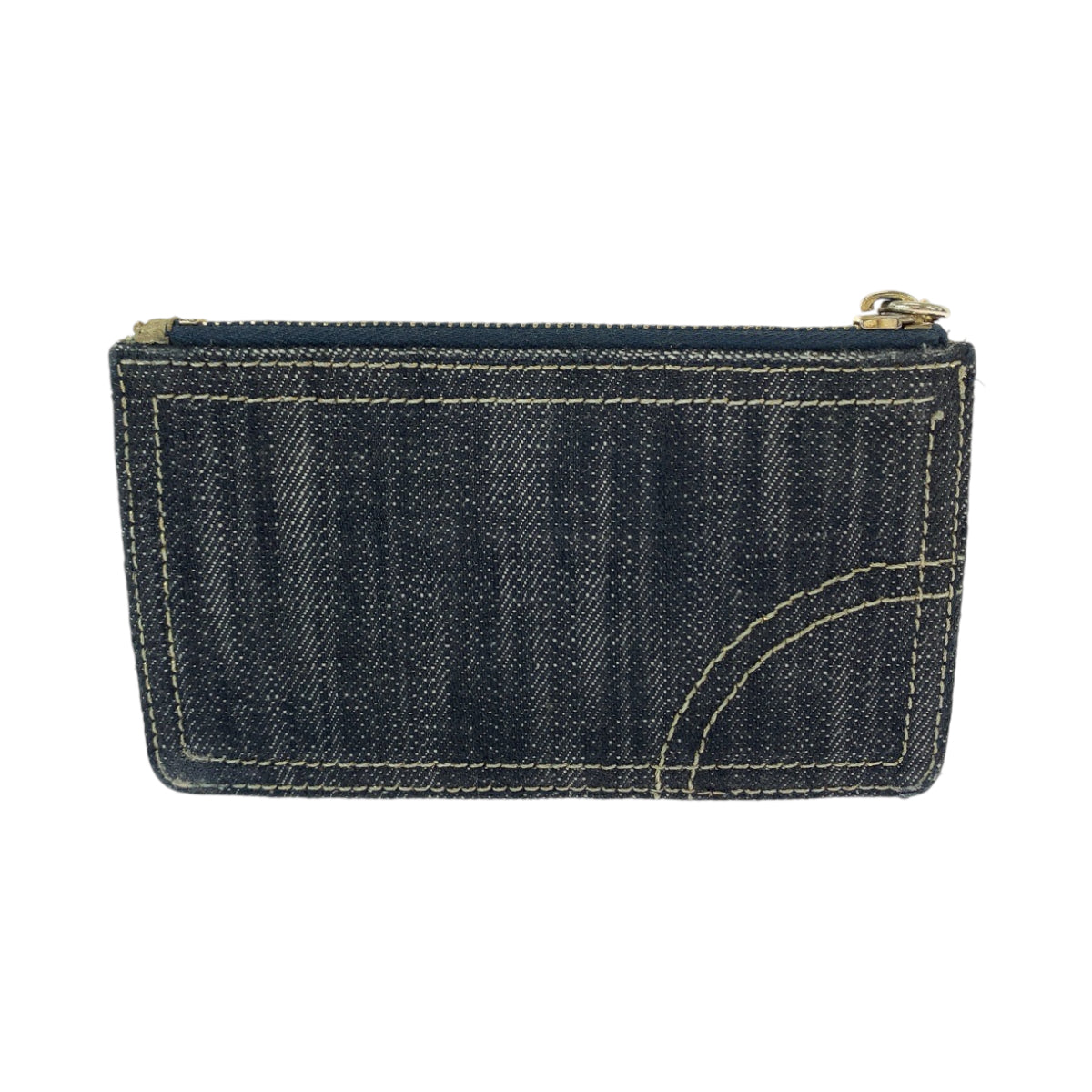 Top Quality Chanel Denim Coin Case with Chain