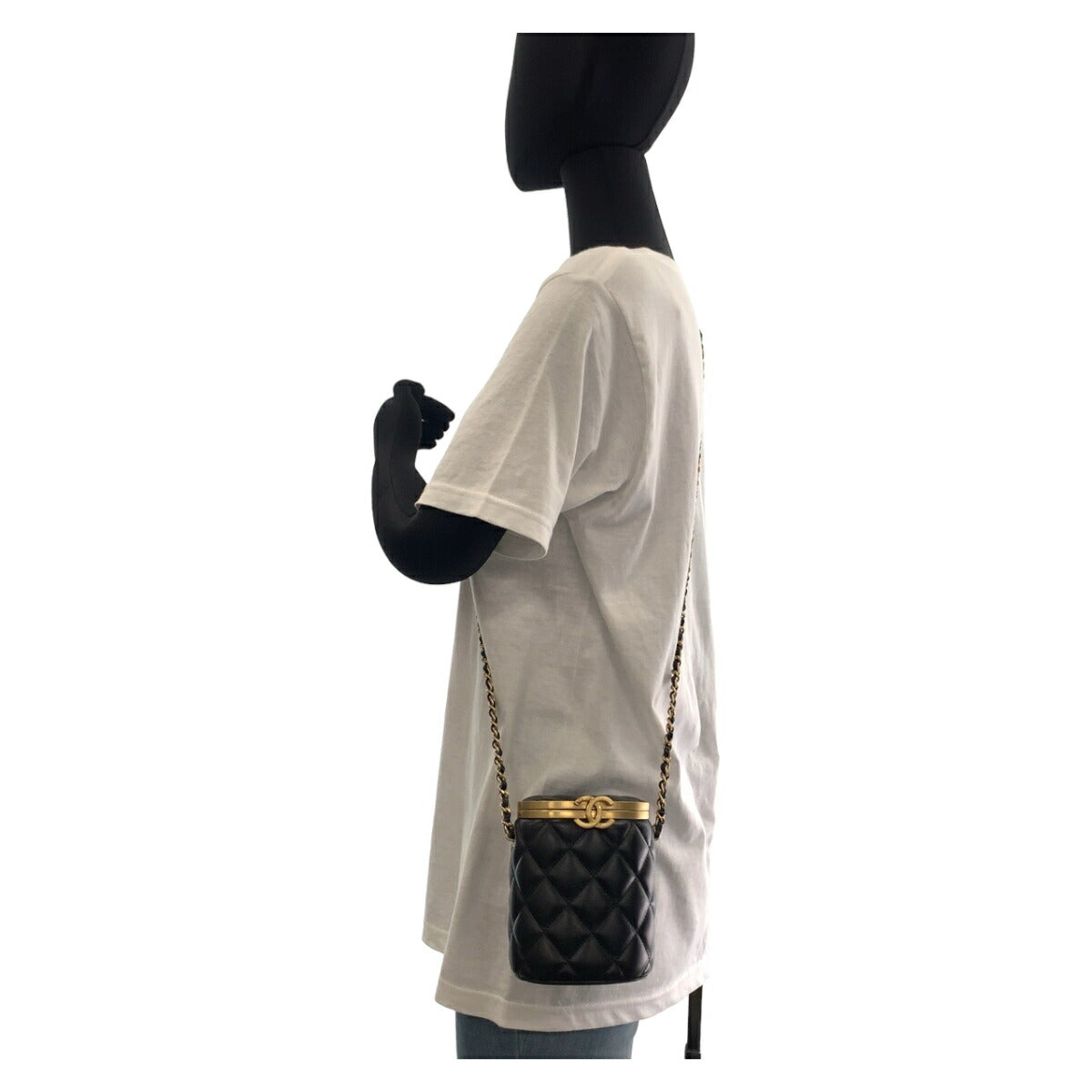 Top Quality Chanel Lambskin Matelasse Coco Mark Vanity Bag