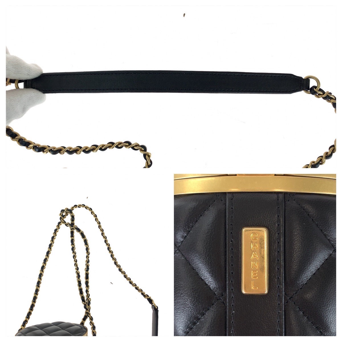 Top Quality Chanel Lambskin Matelasse Coco Mark Vanity Bag