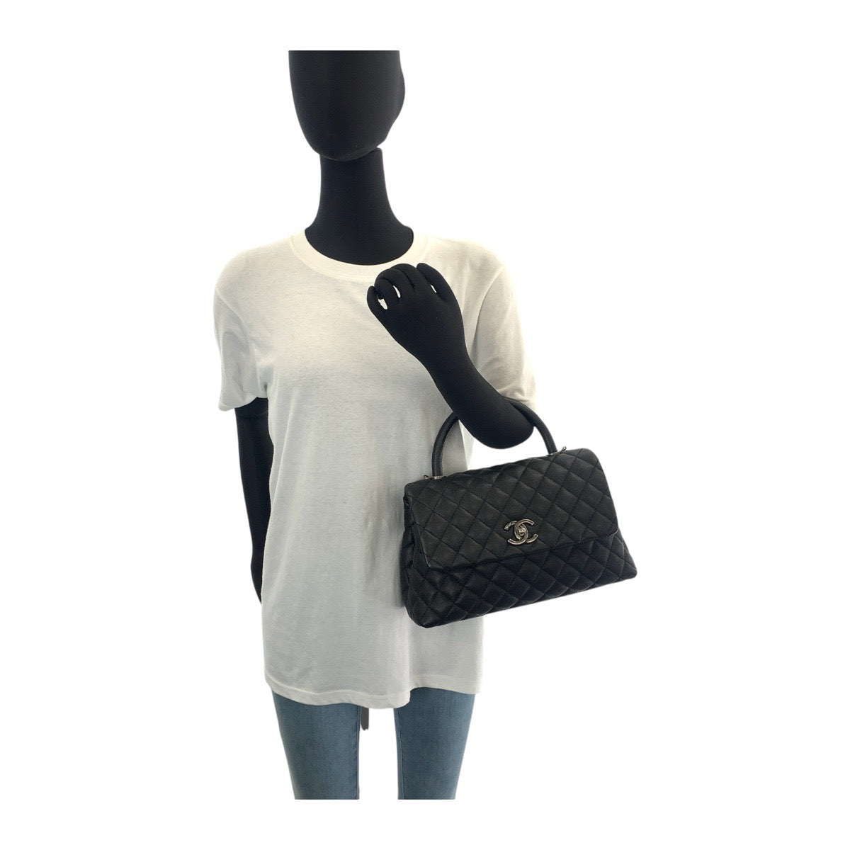 Top Quality Chanel Caviar Coco Handle Large Handbag