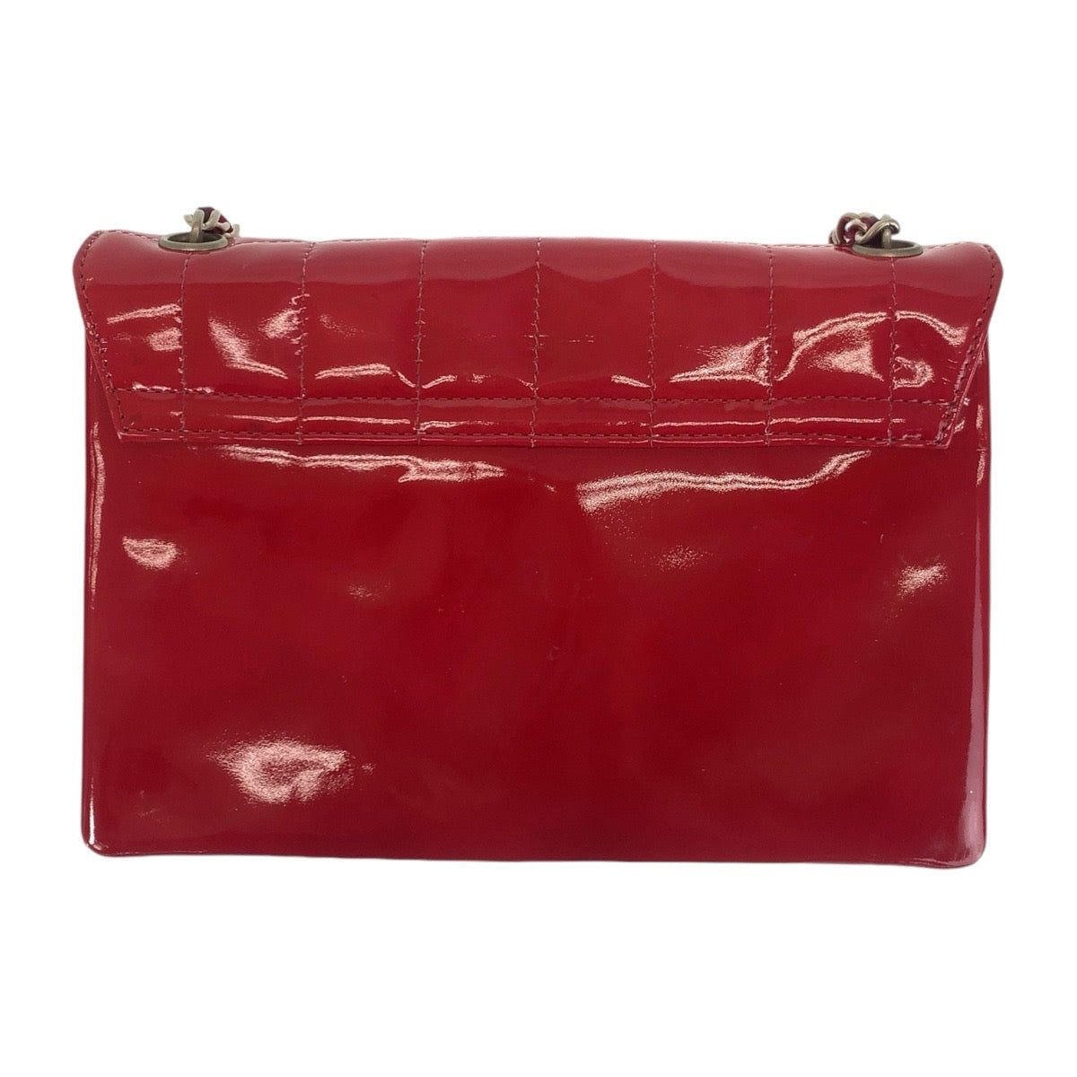 Top Quality Chanel Vintage Chocolate Bar Patent Leather Handbag