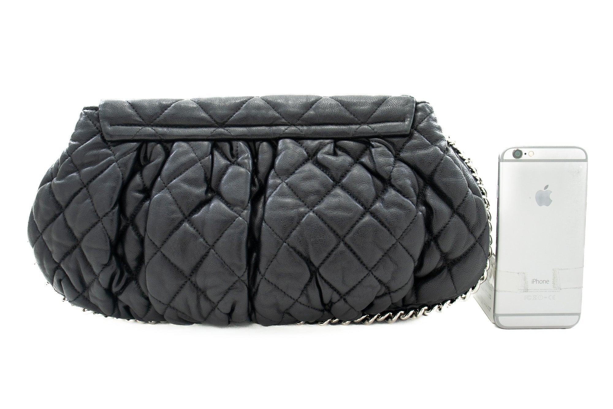 Top Quality Chanel Chain Around Shoulder Bag Crossbody Black Calfskin Leather