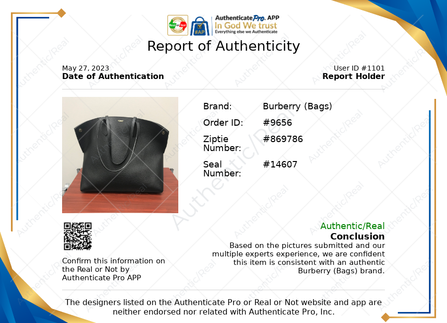 Handbag Luxury Designer By Burberry In Black. Size:Large