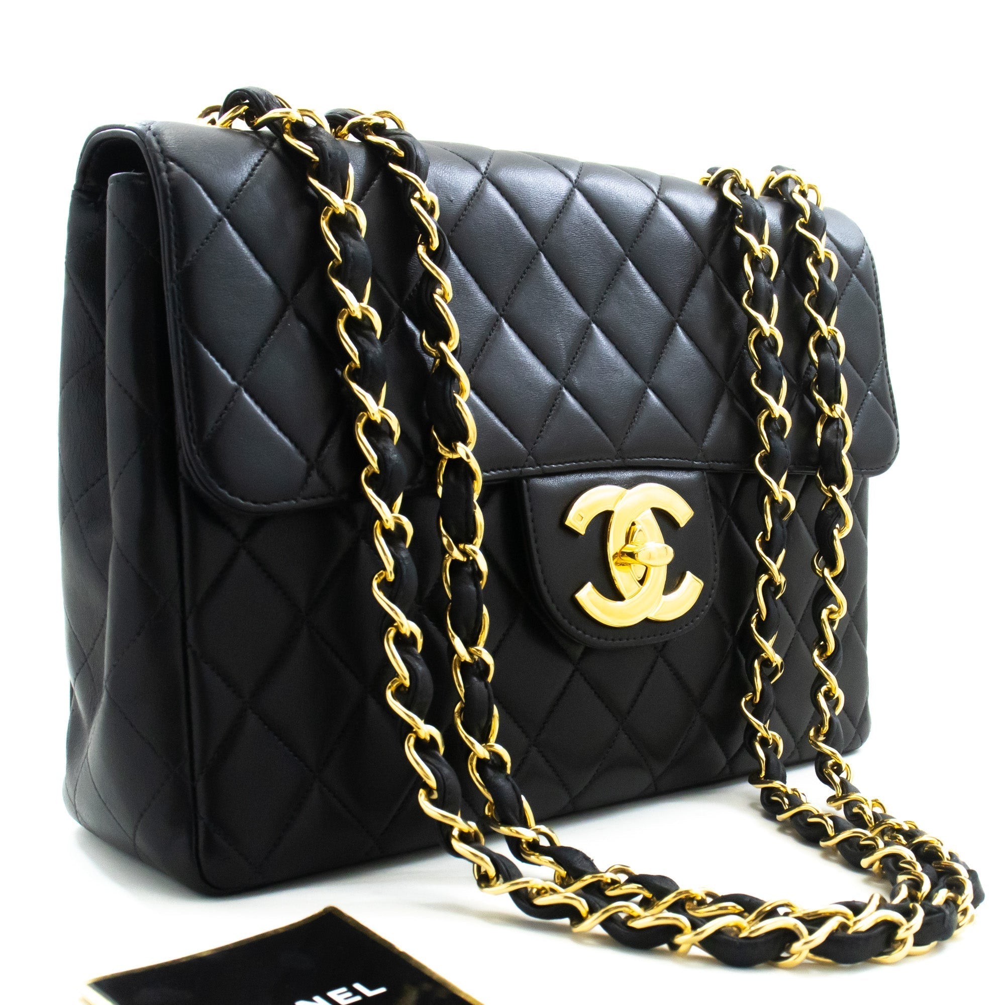 Top Quality Chanel Classic Large 11 Chain Shoulder Bag New Black Lambskin