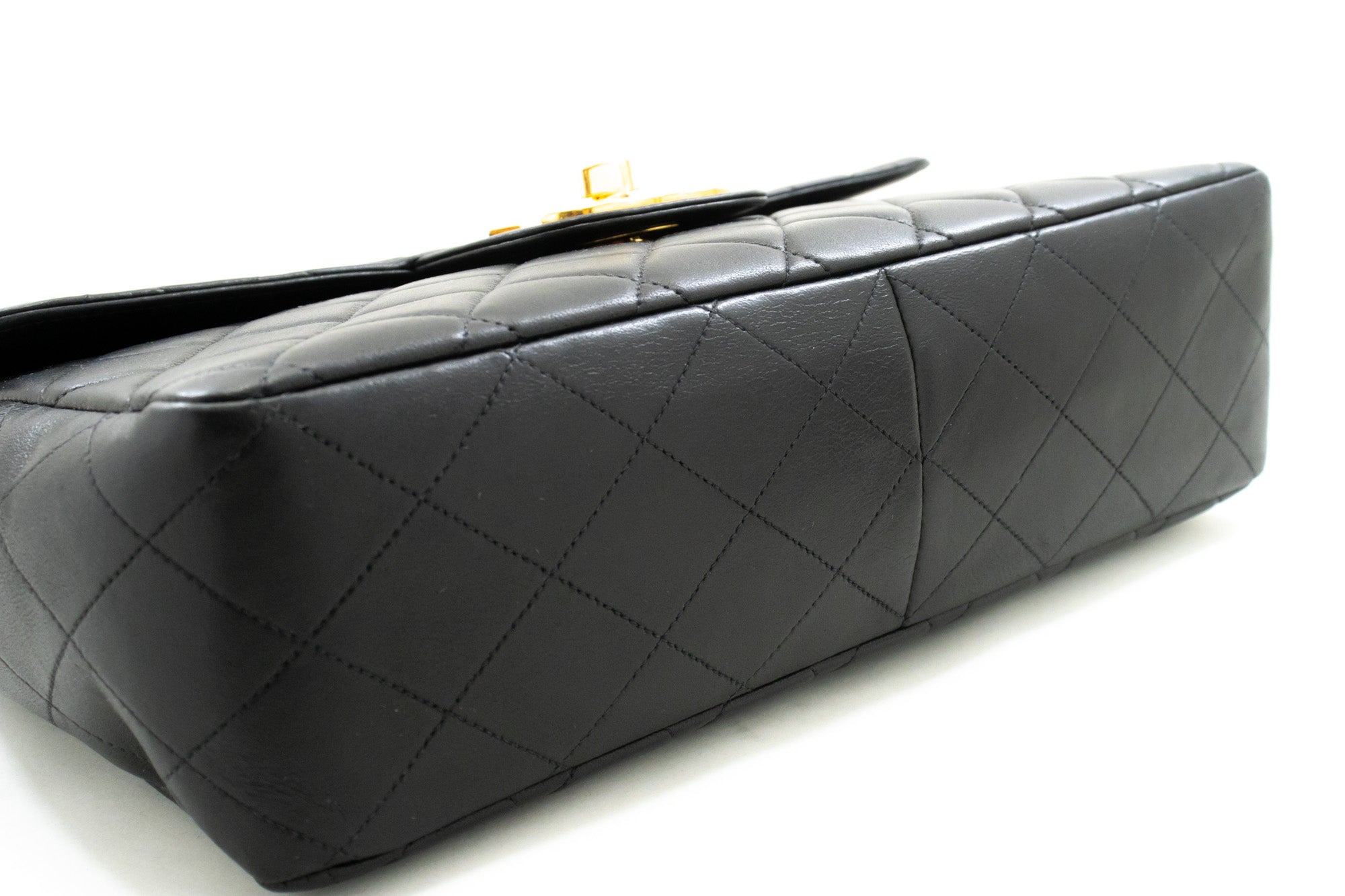 Top Quality Chanel Classic Large 11 Chain Shoulder Bag New Black Lambskin