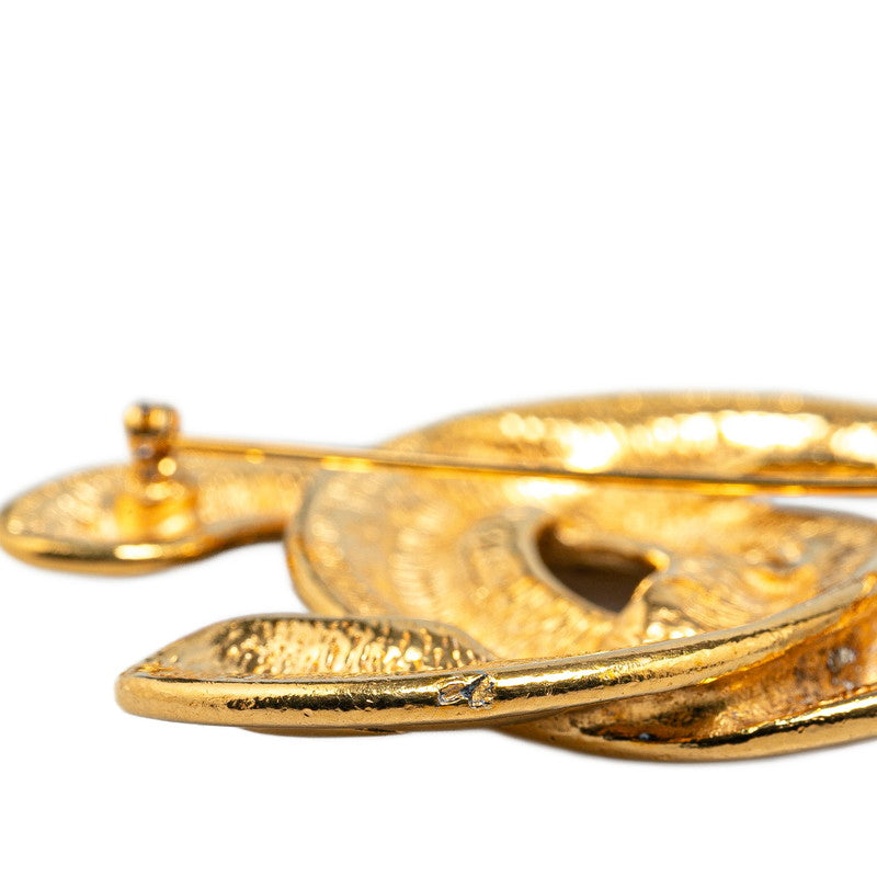 Top Quality Chanel Vintage Coco Mark Brooch Gold Plated