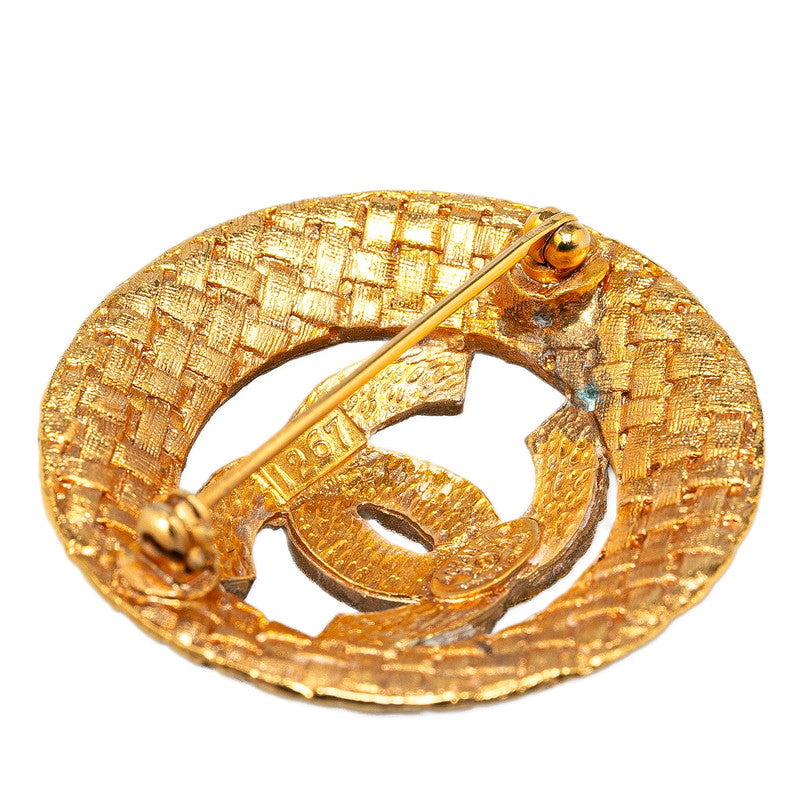 Top Quality Chanel Vintage Coco Mark Brooch Gold Plated