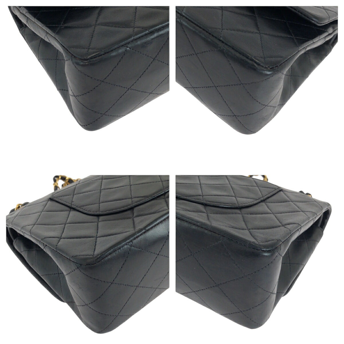 Top Quality Chanel Lambskin Matelasse W Flap Shoulder Bag