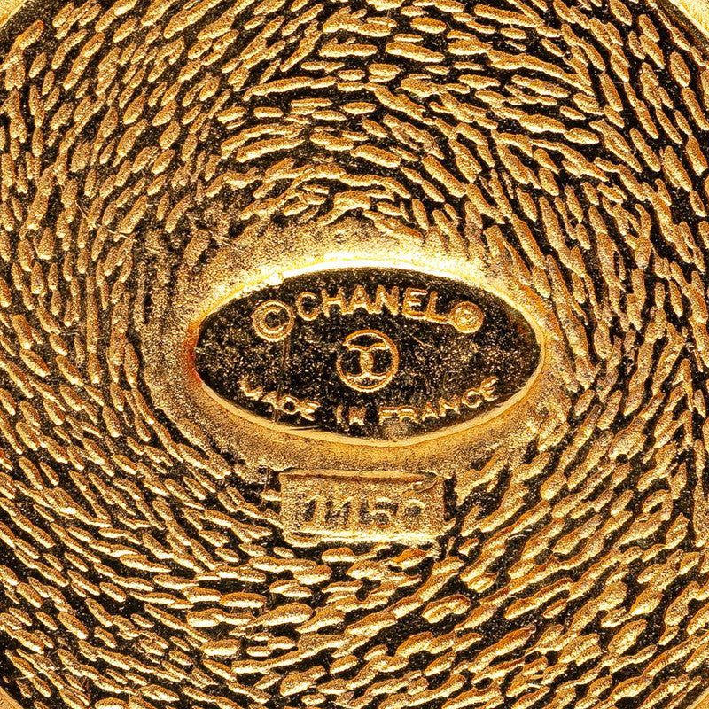 Top Quality Chanel Cambon Round Brooch Gold Plated