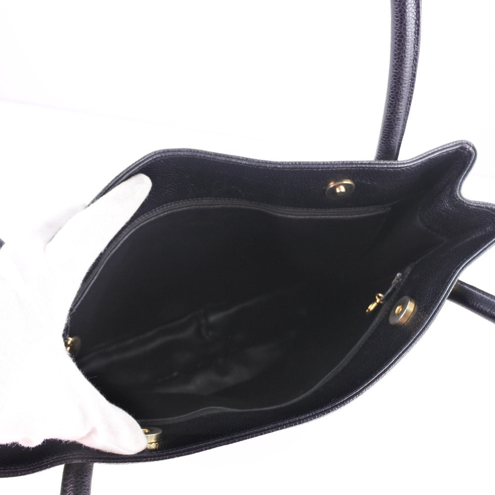 Top Quality Chanel Caviar Skin Tote Bag Black