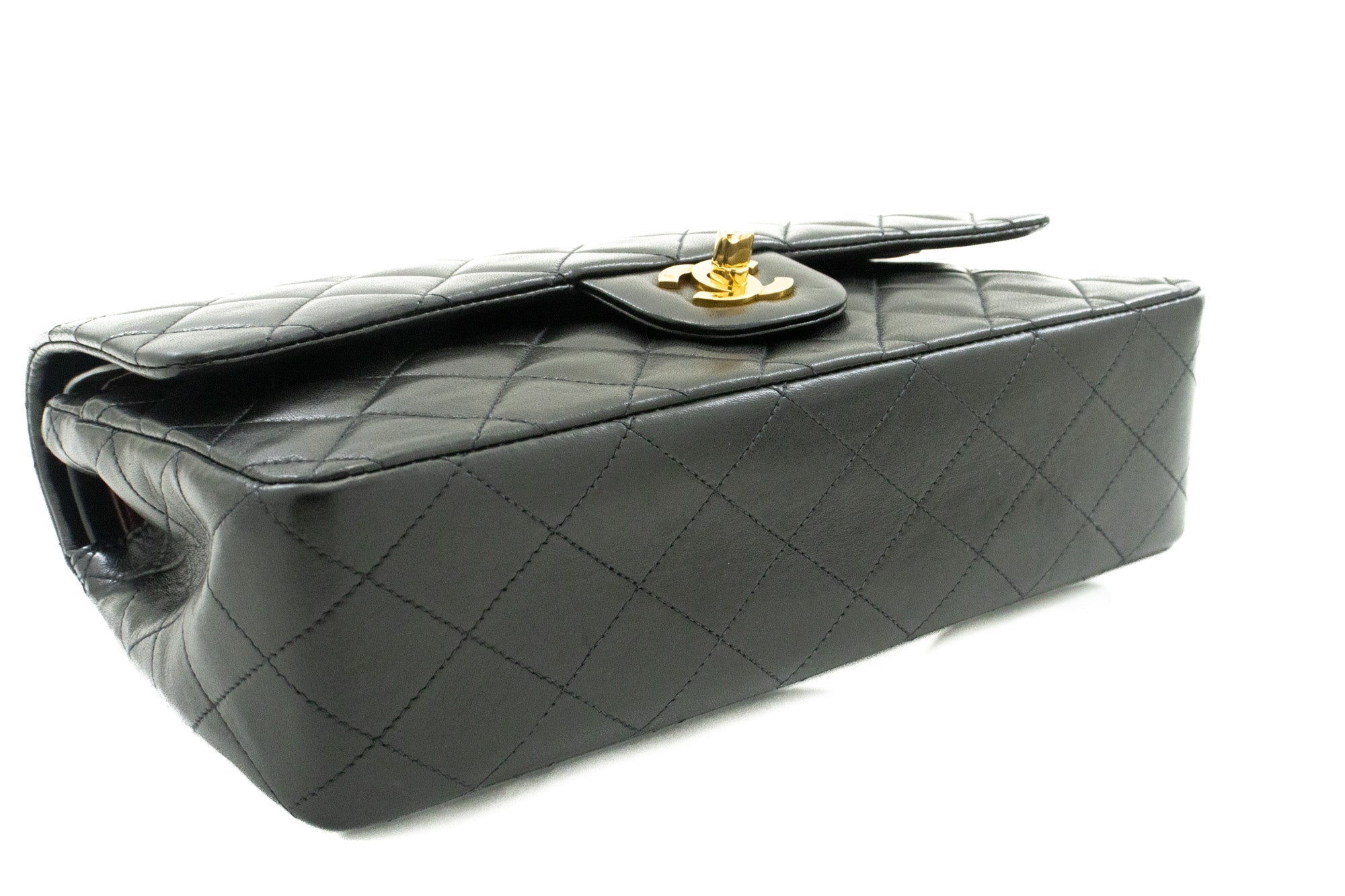 Top Quality Chanel Classic Double New 10 Chain Shoulder Bag Black Lambskin