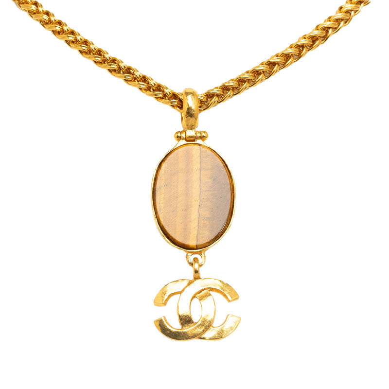 Top Quality Chanel Vintage Cocomark Necklace Gold Ladies