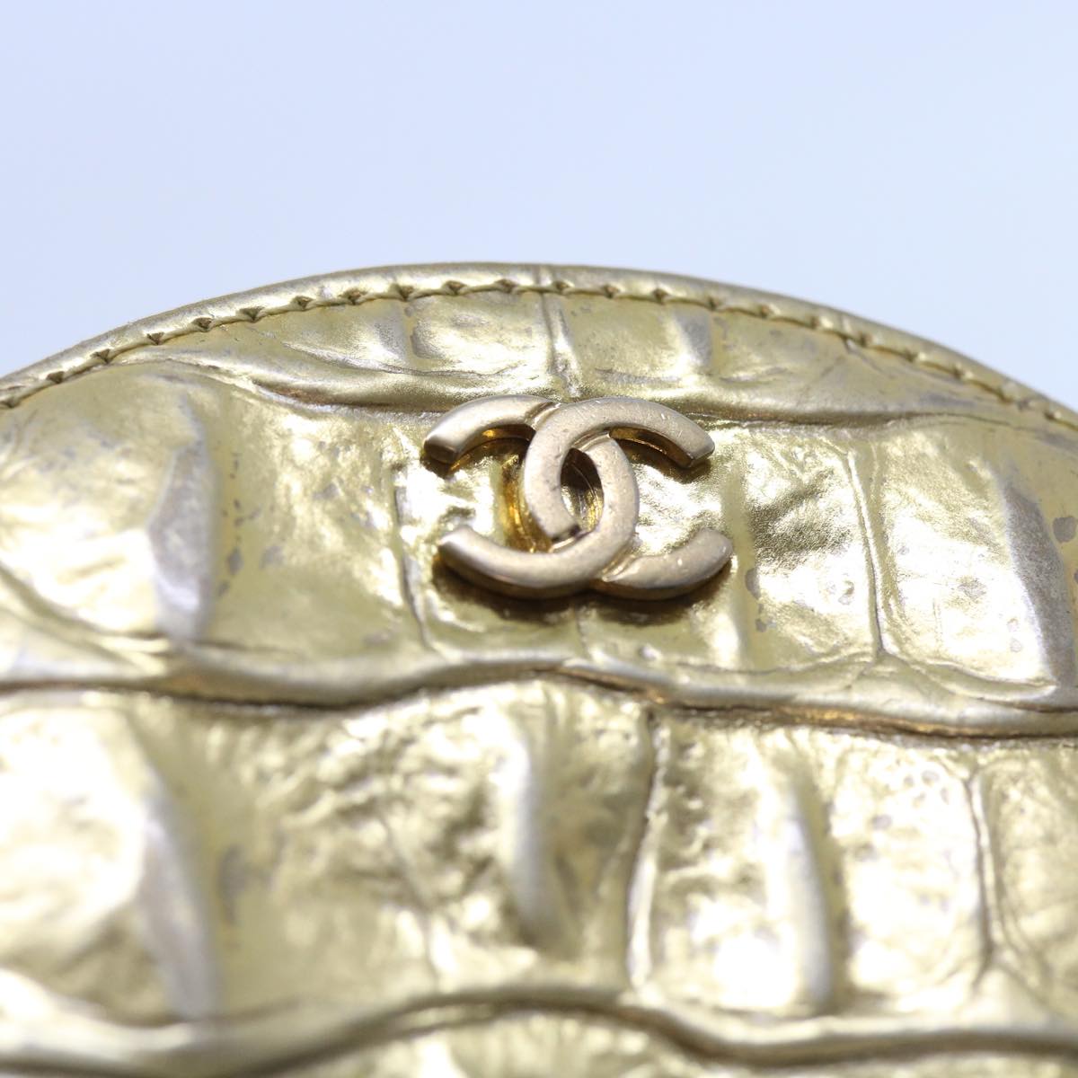 Top Quality Chanel Chain Shoulder Bag Calf leather Gold CC Auth 57040A