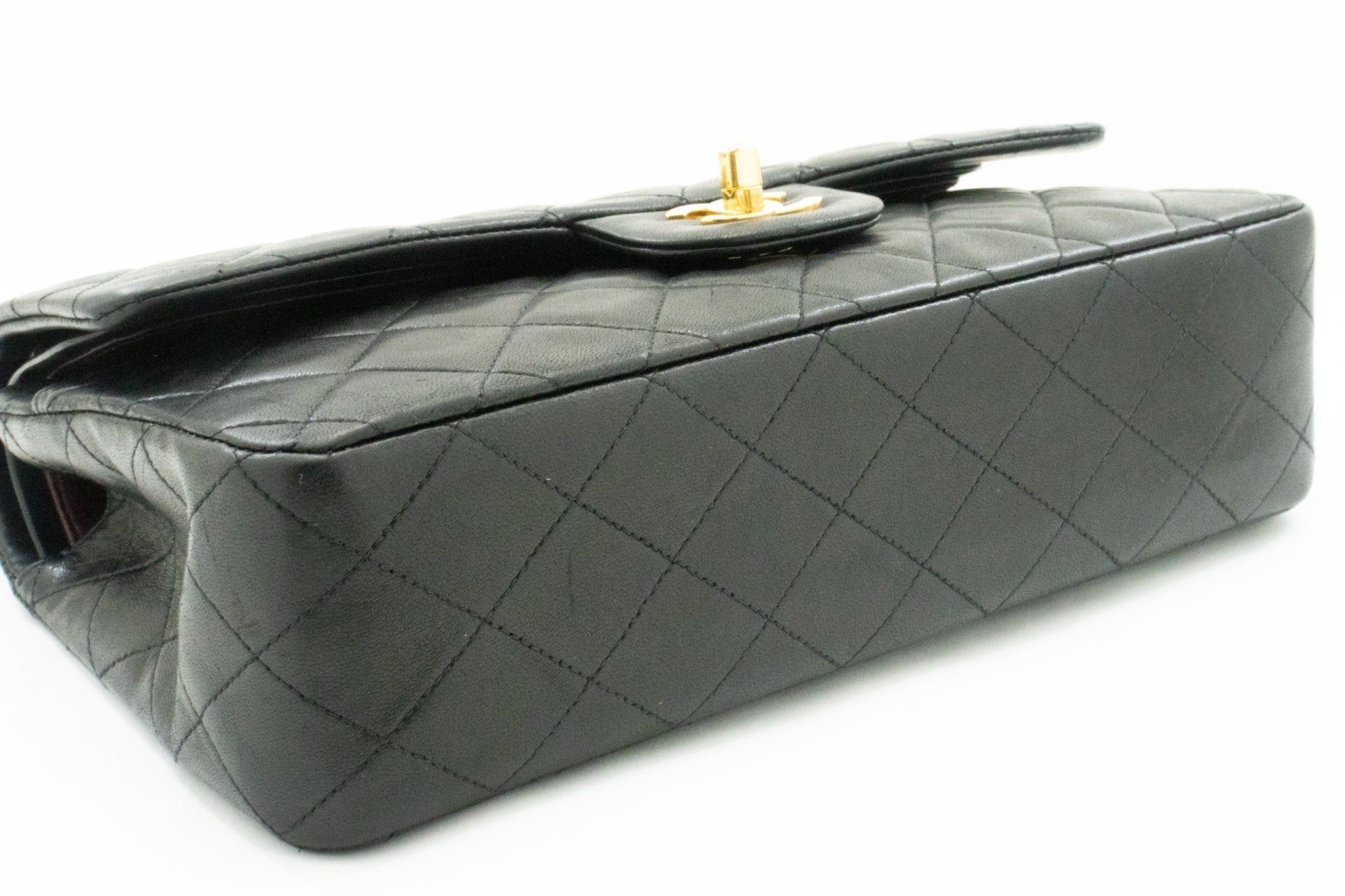 Top Quality Chanel Classic Double New 10 Chain Shoulder Bag Black Lambskin