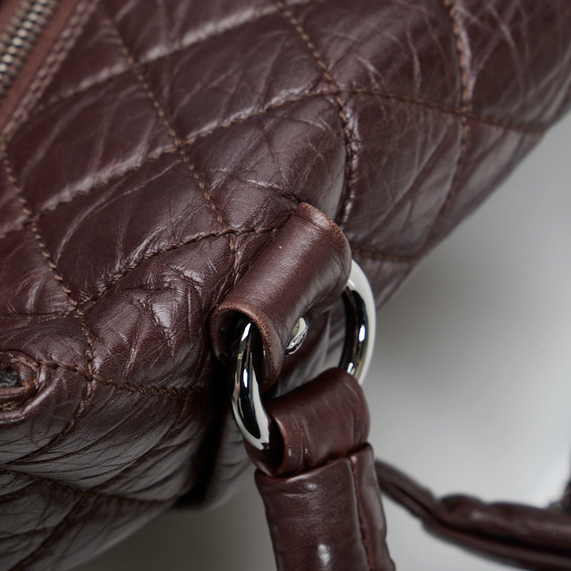 Top Quality Chanel Cocomark Line Chain Shoulder Bag s Bag Brown Silver Leather Ladies CHANEL