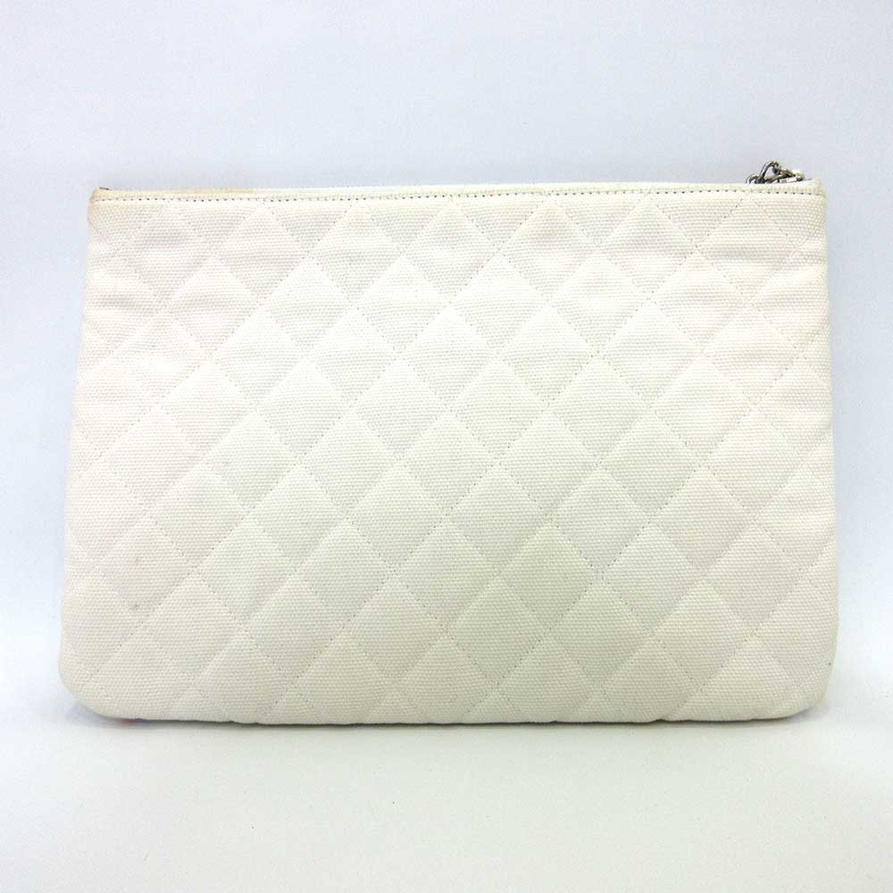 Top Quality Chanel Canvas Clutch Bag Multicolor