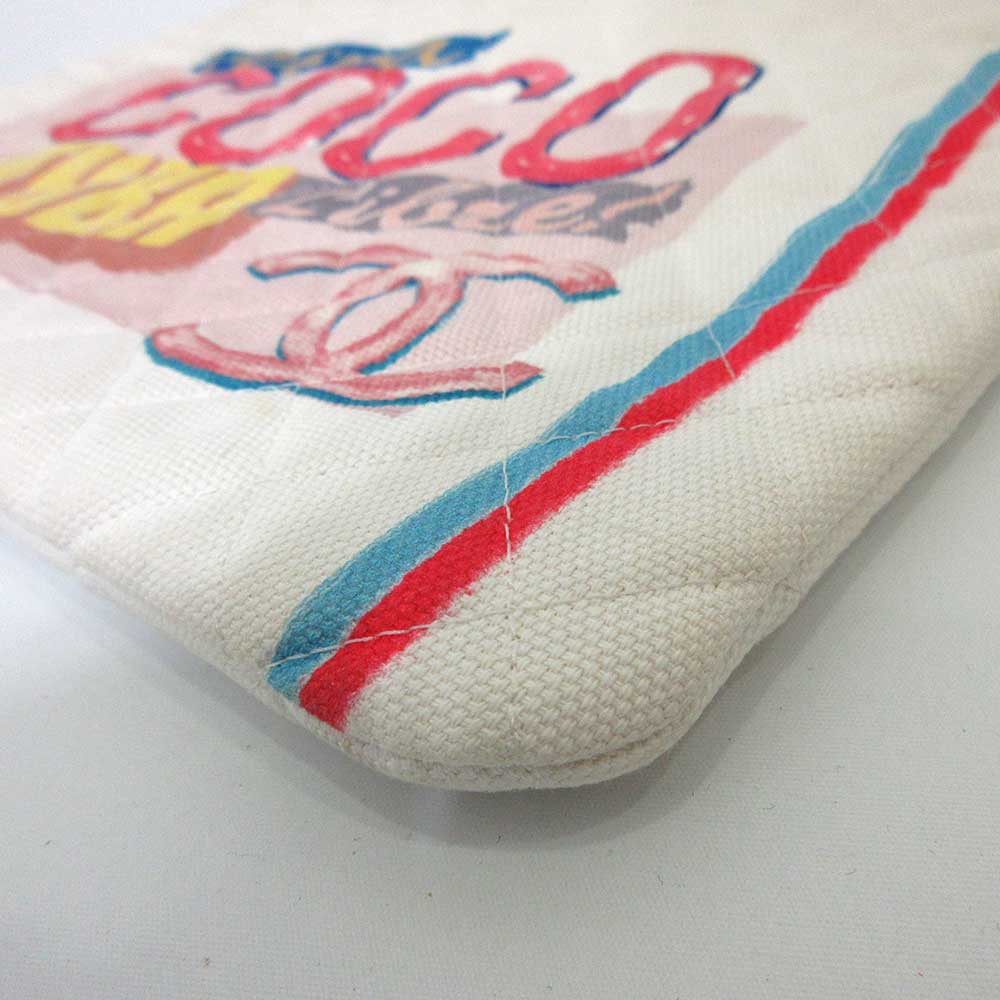Top Quality Chanel Canvas Clutch Bag Multicolor
