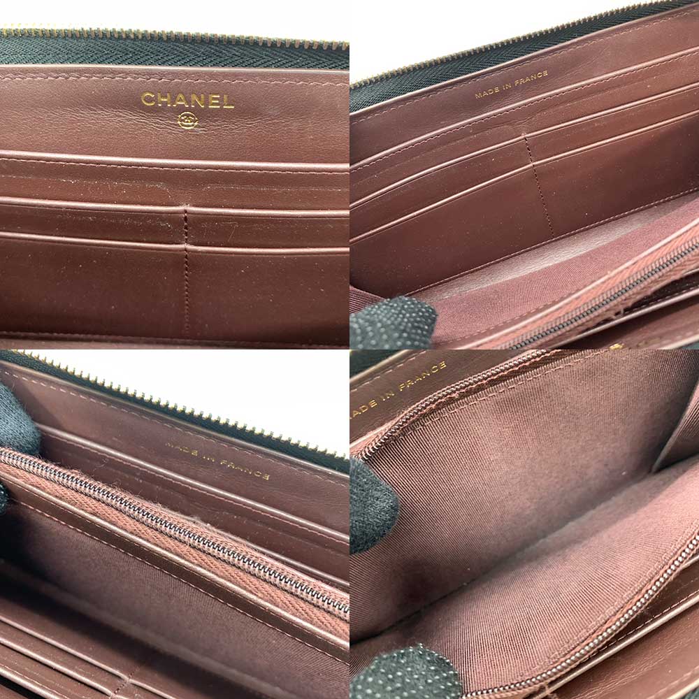 Top Quality Chanel Classic Caviar Leather Long Wallet Black