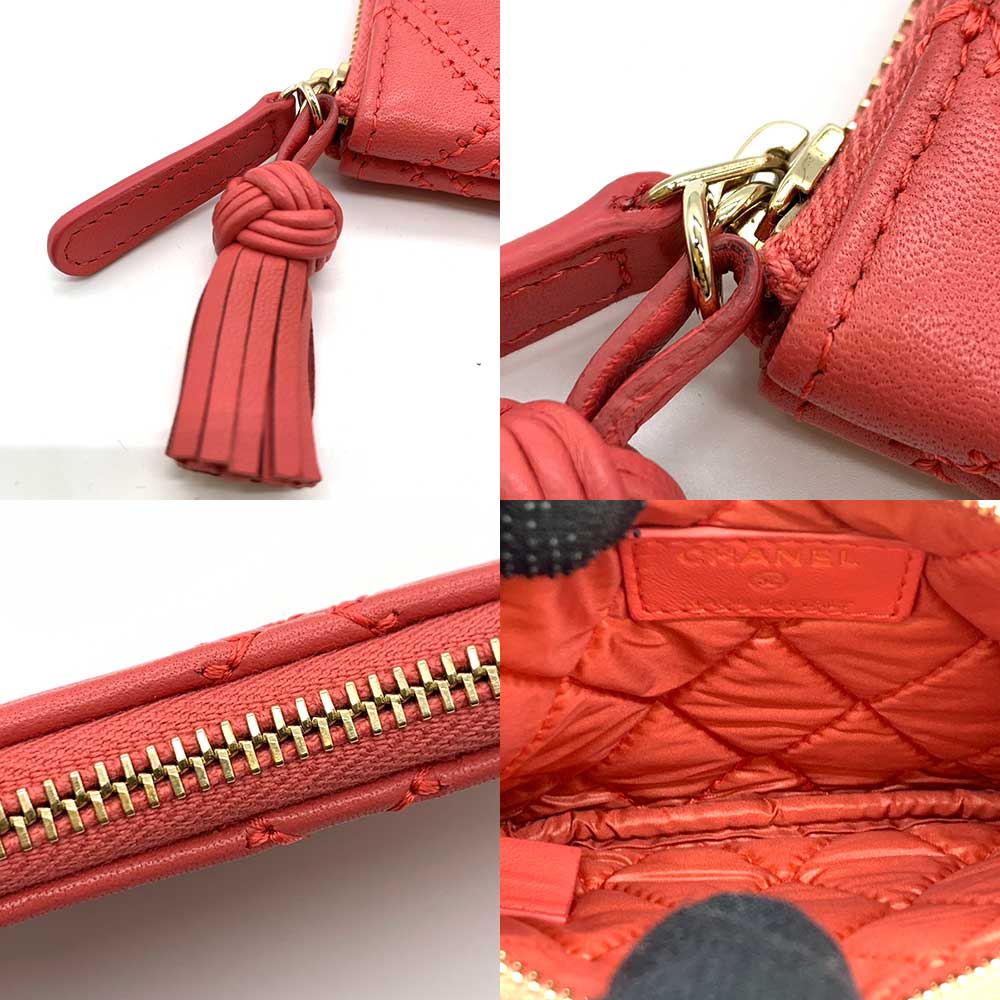 Top Quality Chanel Lambskin Mini Pouch Pink